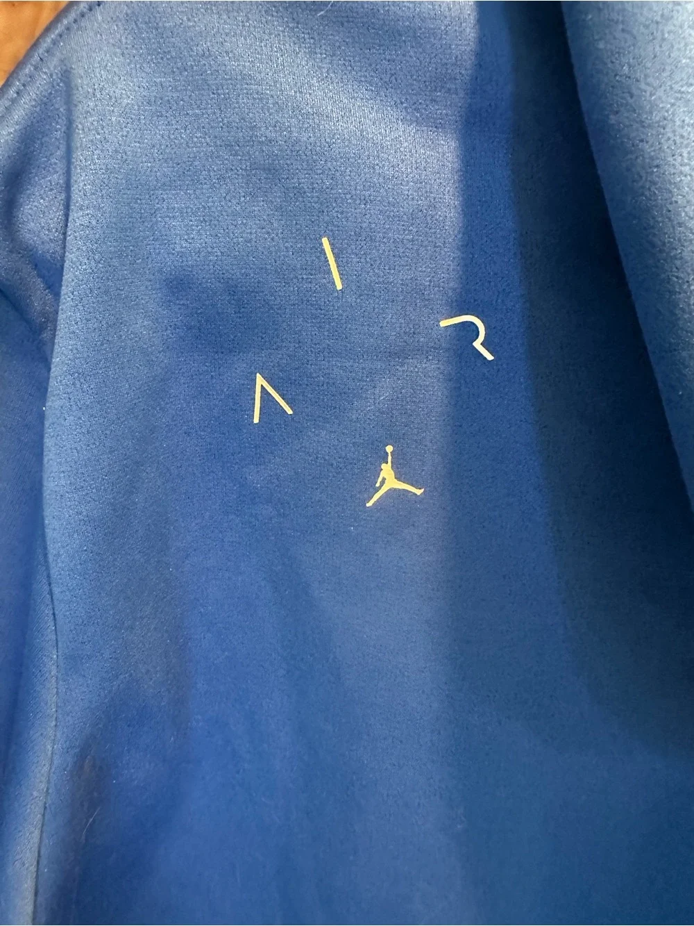 Jordan Air Therma Fleece Pullover Hoodie Blue Dri-Fit Graphic Jumpman